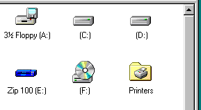 Screen with Floppy A Drive icon.