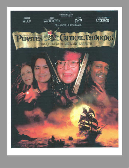 Photo of mock up movie poster of Pirates of Critical Thinking