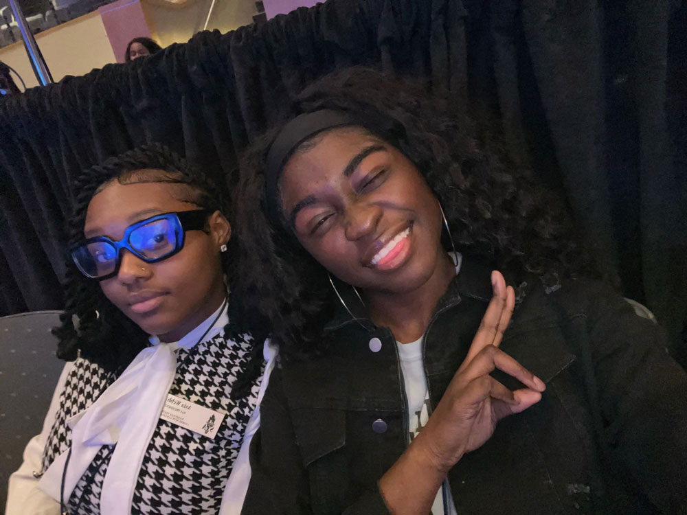 L-R Asia Webb, SGA President and Mayah Otunya, SGA Senator