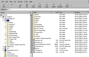 Windows Explorer window described in the text below it.