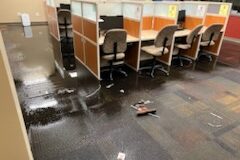 Photo of Southeast Campus Teaching Center water damage 02-jan2023