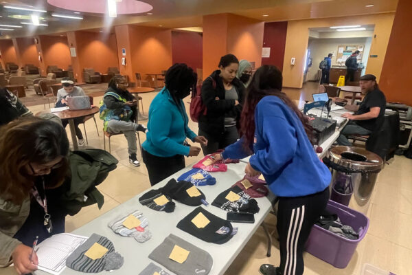 Southeast-Campus-selecting-and-customizing-their-own-winter-hats