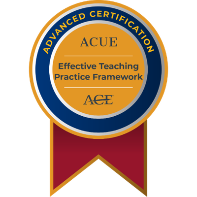 Image of Advanced Certification ACUE Effective Teaching Practice Framework pin